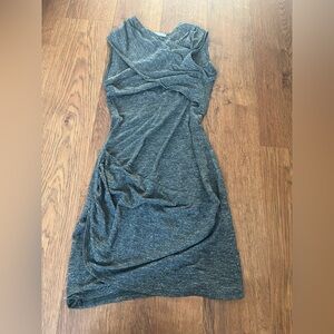 Zara W&B collection dress Bodycon dress with faux wrap detailing size large